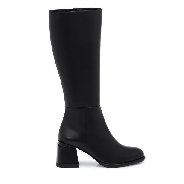 Siyah Deri Kadın Çizme - K25K1CM68258-A23 - 3
