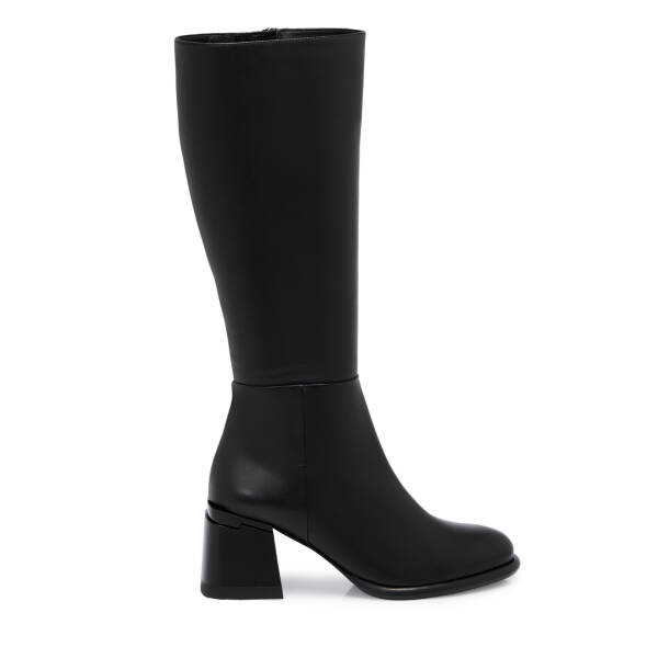 Siyah Deri Kadın Çizme - K25K1CM68258-A23 - 3
