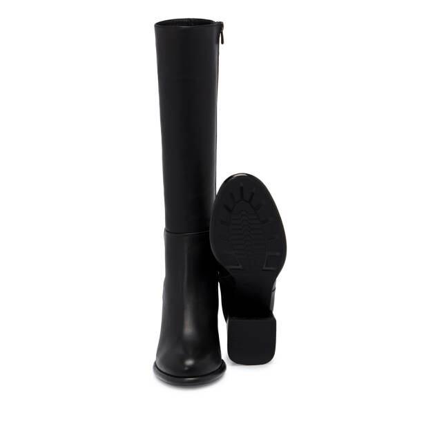 Siyah Deri Kadın Çizme - K25K1CM68258-A23 - 4