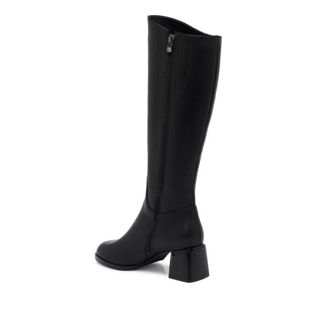Siyah Deri Kadın Çizme - K25K1CM68262-A23 - 2