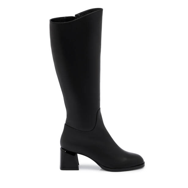 Siyah Deri Kadın Çizme - K25K1CM68262-A23 - 3