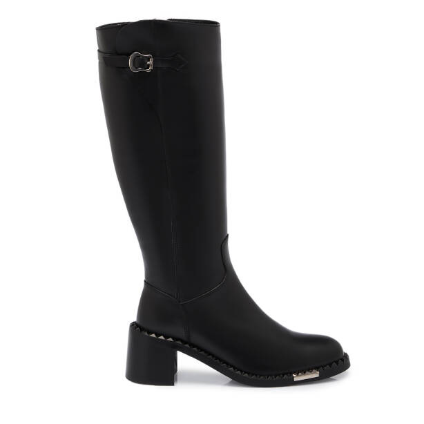 Siyah Deri Kadın Çizme - K25K1CM68266-A23 - 3