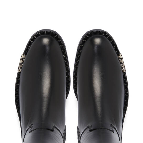 Siyah Deri Kadın Çizme - K25K1CM68266-A23 - 5