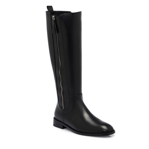 Siyah Deri Kadın Çizme - K25K1CM68276-A23 