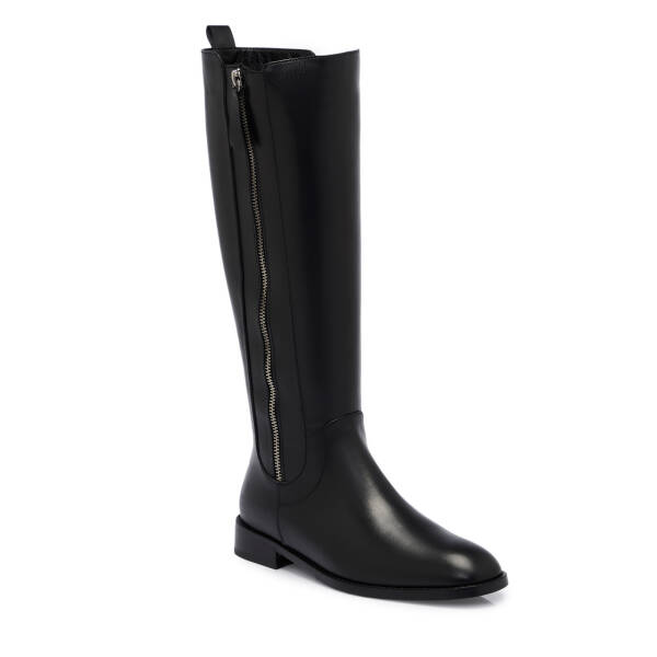 Siyah Deri Kadın Çizme - K25K1CM68276-A23 - 1