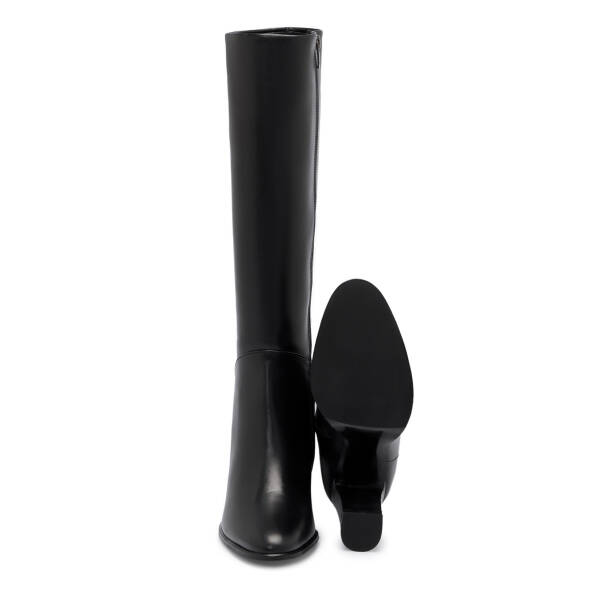 Siyah Deri Kadın Çizme - K25K1CM68278-A23 - 4
