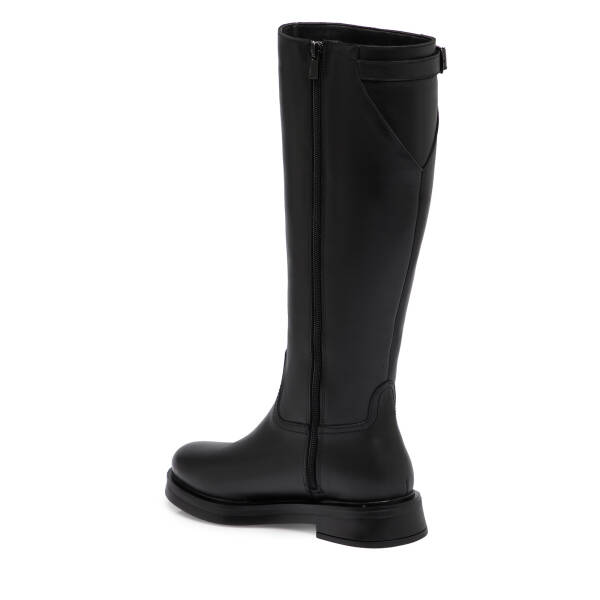 Siyah Deri Kadın Çizme - K25K1CM68324-A23 - 2