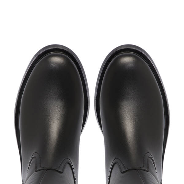Siyah Deri Kadın Çizme - K25K1CM68324-A23 - 5