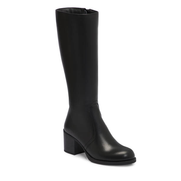 Siyah Deri Kadın Çizme - K25K1CM68331-A23 - 1