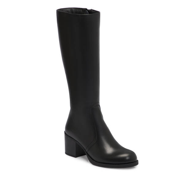 Siyah Deri Kadın Çizme - K25K1CM68331-A23 - 1