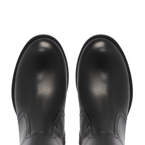 Siyah Deri Kadın Çizme - K25K1CM68331-A23 - 5