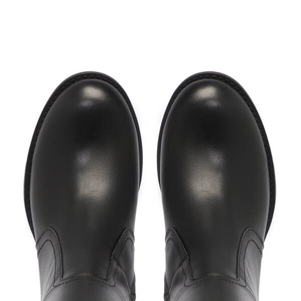 Siyah Deri Kadın Çizme - K25K1CM68331-A23 - 5
