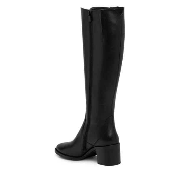 Siyah Deri Kadın Çizme - K25K1CM68343-A23 - 2