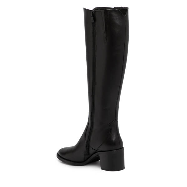 Siyah Deri Kadın Çizme - K25K1CM68343-A23 - 2