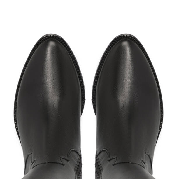 Siyah Deri Kadın Çizme - K25K1CM68343-A23 - 5