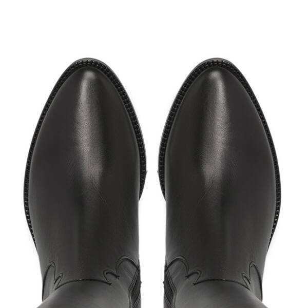 Siyah Deri Kadın Çizme - K25K1CM68343-A23 - 5