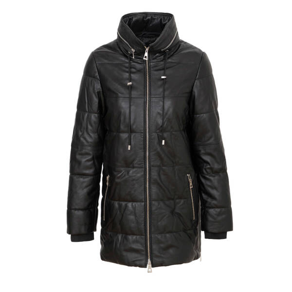 Siyah Hakiki Deri Kadın Deri Kaban - K24KDM320454-Q3H - 1