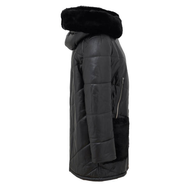 Siyah Deri Kadın Deri Mont - K23BDM320375-Q3H - 3