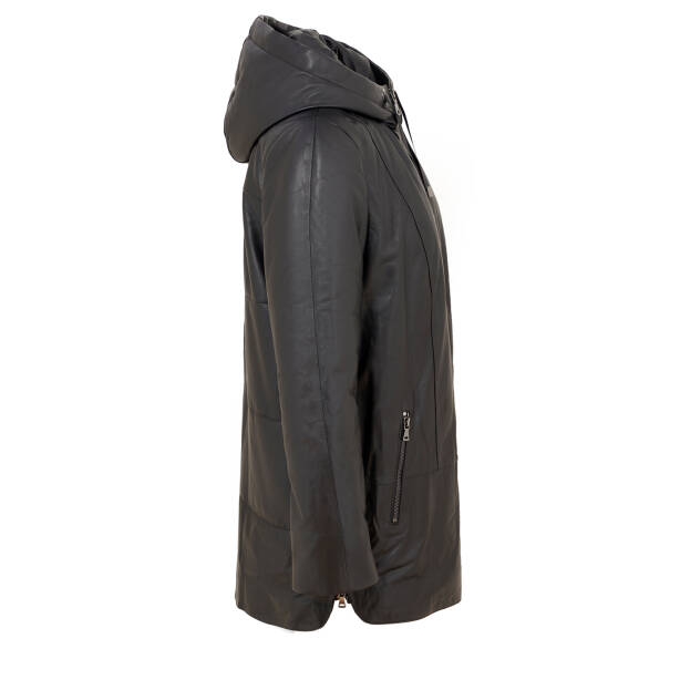 Siyah Deri Kadın Deri Mont - K23KDM320368-Q3H - 3