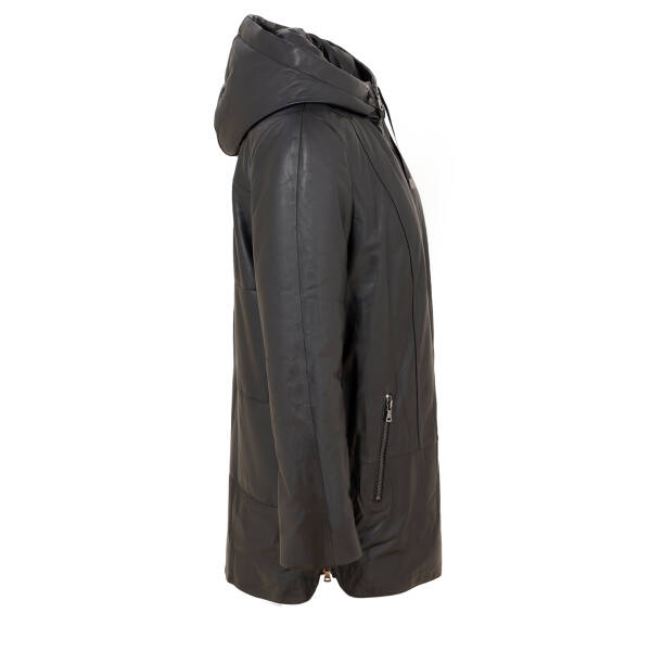 Siyah Deri Kadın Deri Mont - K23KDM320368-Q3H - 3