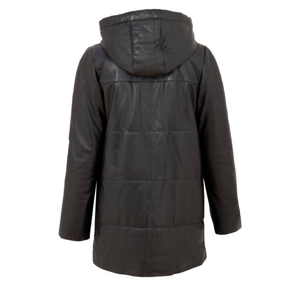 Siyah Deri Kadın Deri Mont - K23KDM320368-Q3H - 4