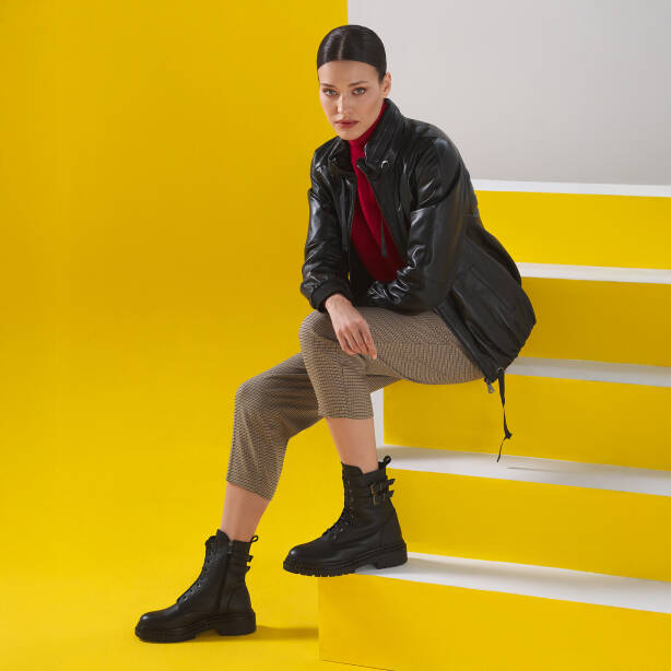 Siyah Hakiki Deri Kadın Deri Mont - K23KDM320400-Q3H 