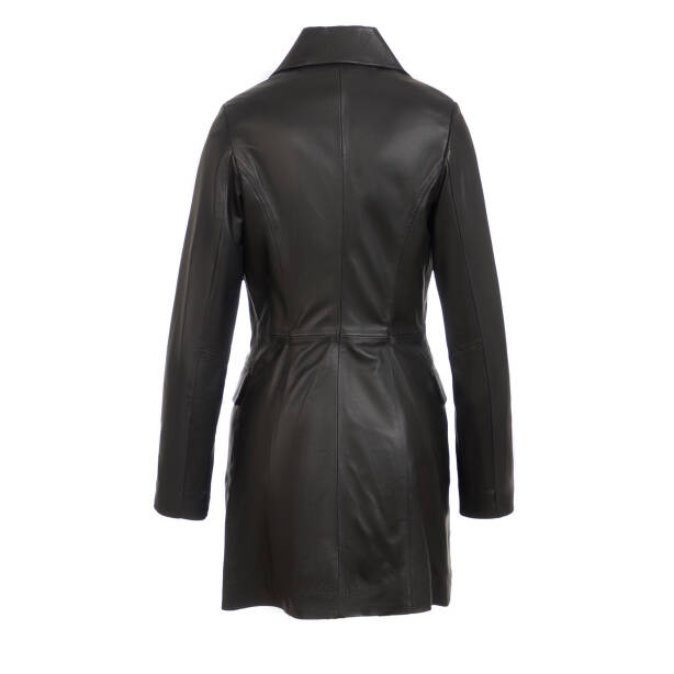 Siyah Hakiki Deri Kadın Deri Mont - K24KDM320450-Q3H - 4