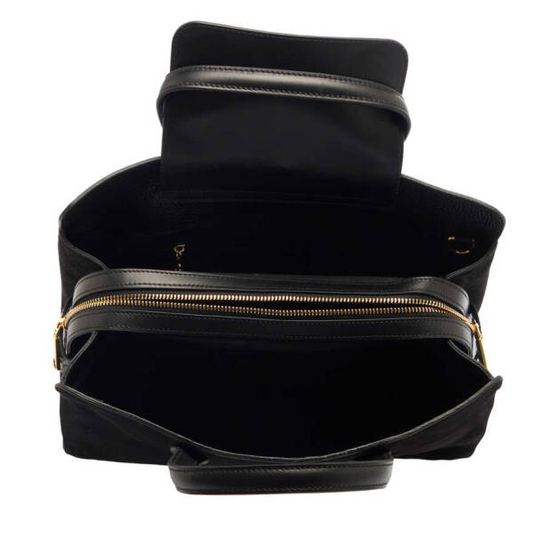 Siyah Deri Kadın El Çantası - S23K1BC80246-B50 - 4