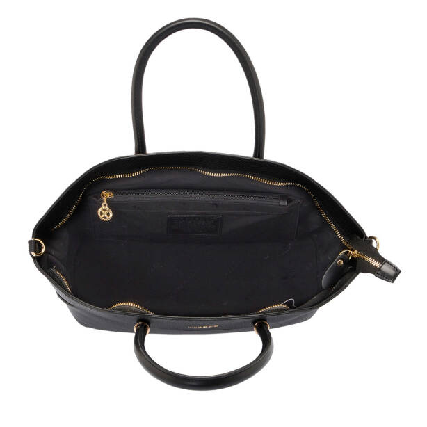 Siyah Deri Kadın El Çantası - S24K1BC80225-D3H - 4