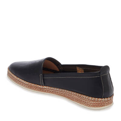 Siyah Deri Kadın Espadril - K25I1AY67915-A23 - 2
