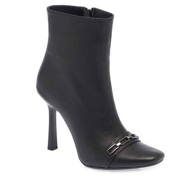 Siyah Deri Kadın Klasik Bot - K23K1BT66934-A23 - Tergan