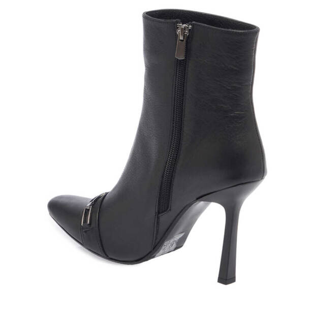 Siyah Deri Kadın Klasik Bot - K23K1BT66934-A23 - Tergan