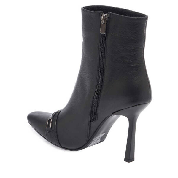 Siyah Deri Kadın Klasik Bot - K23K1BT66934-A23 - 2