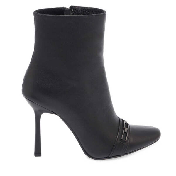 Siyah Deri Kadın Klasik Bot - K23K1BT66934-A23 - 3