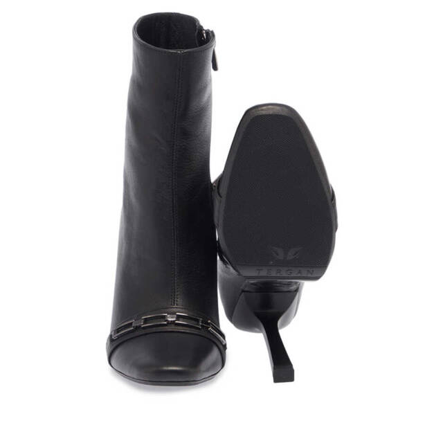 Siyah Deri Kadın Klasik Bot - K23K1BT66934-A23 - Tergan