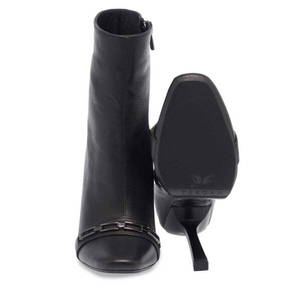 Siyah Deri Kadın Klasik Bot - K23K1BT66934-A23 - 4