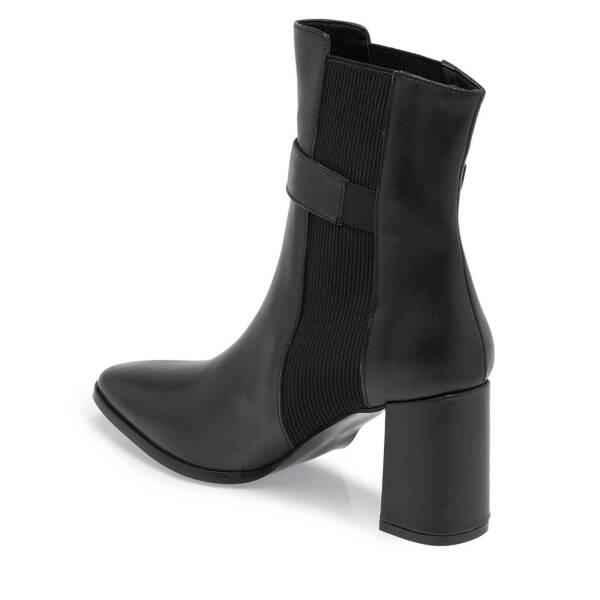 Siyah Deri Kadın Klasik Bot - K23K1BT66940-A55 - 2