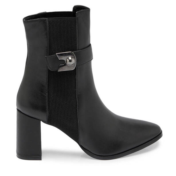 Siyah Deri Kadın Klasik Bot - K23K1BT66940-A55 - 3