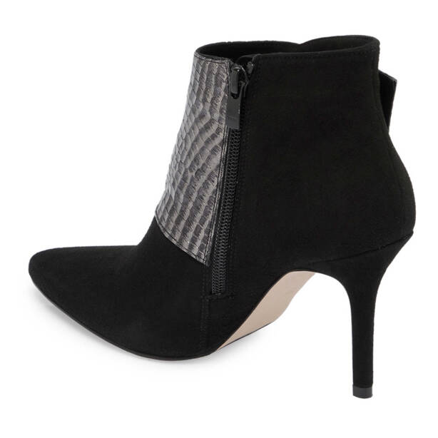 Siyah Deri Kadın Klasik Bot - K23K1BT67061-N3P - 2