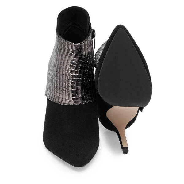 Siyah Hakiki Deri Kadın Klasik Bot - K23K1BT67061-N3P - 4