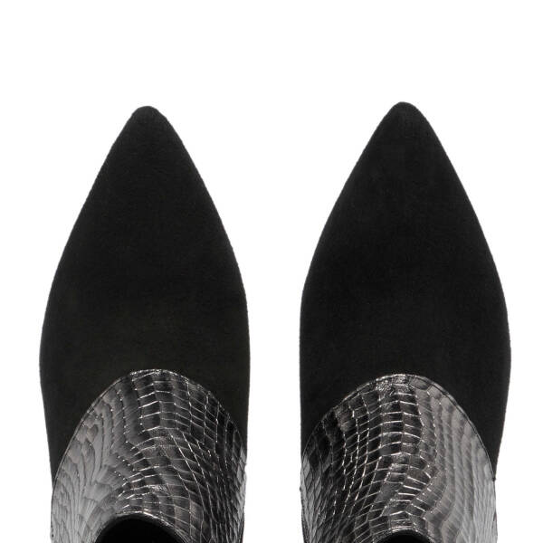 Siyah Hakiki Deri Kadın Klasik Bot - K23K1BT67061-N3P - 5