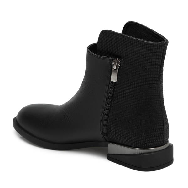 Siyah Hakiki Deri Kadın Klasik Bot - K24K1BT67519-A23 - 3