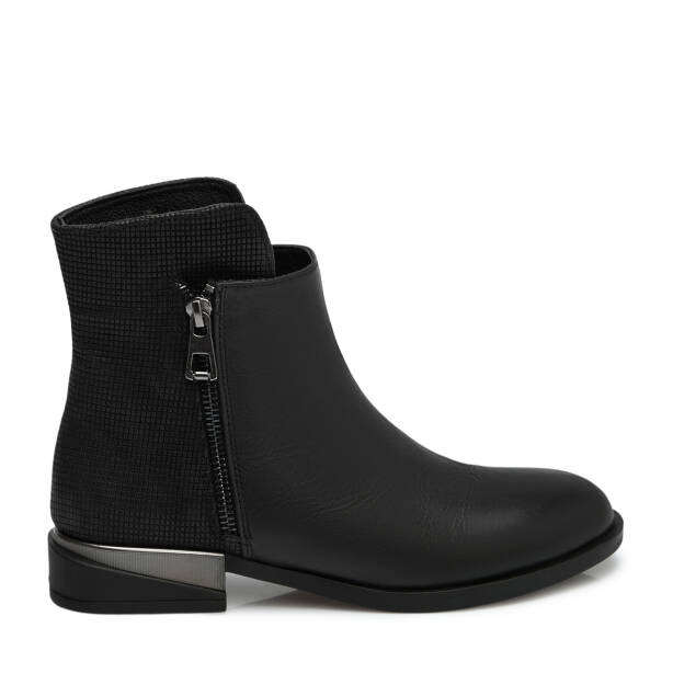 Siyah Hakiki Deri Kadın Klasik Bot - K24K1BT67519-A23 - 1