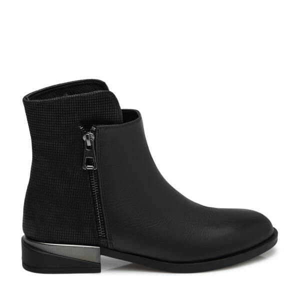 Siyah Hakiki Deri Kadın Klasik Bot - K24K1BT67519-A23 - 1