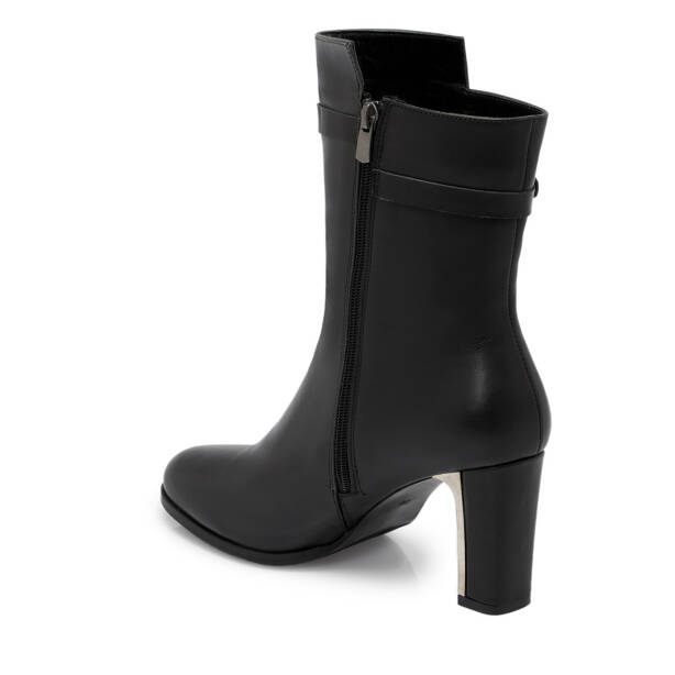 Siyah Deri Kadın Klasik Bot - K24K1BT67523-A23 - Tergan