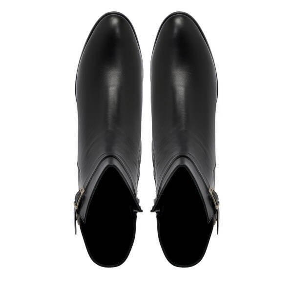 Siyah Deri Kadın Klasik Bot - K24K1BT67523-A23 - 5