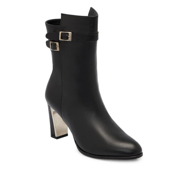 Siyah Hakiki Deri Kadın Klasik Bot - K24K1BT67523-A23 