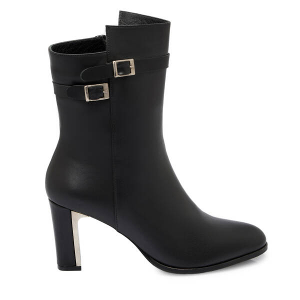 Siyah Hakiki Deri Kadın Klasik Bot - K24K1BT67523-A23 - 3