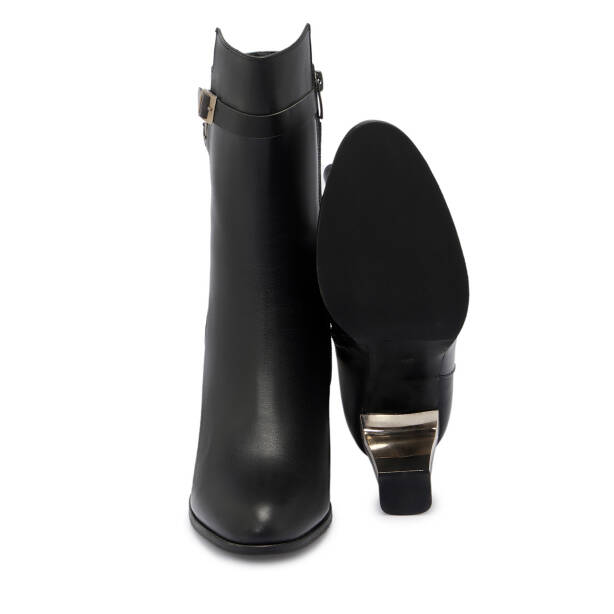 Siyah Hakiki Deri Kadın Klasik Bot - K24K1BT67523-A23 - 4