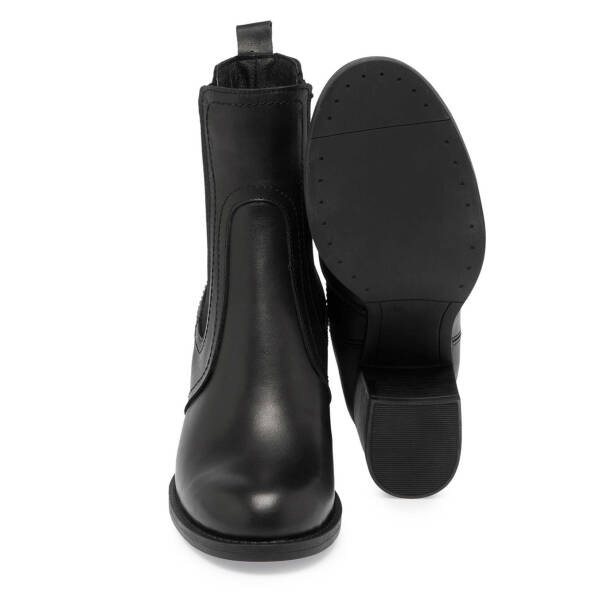 Siyah Deri Kadın Klasik Bot - K24K1BT67527-A23 - 4